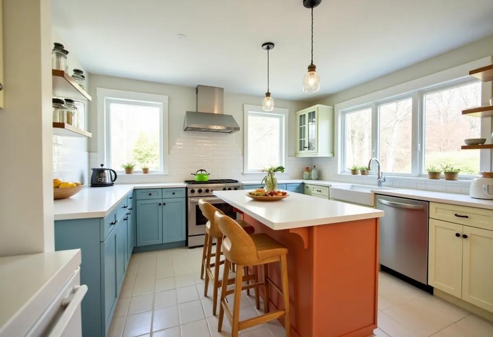 Colored cabinets